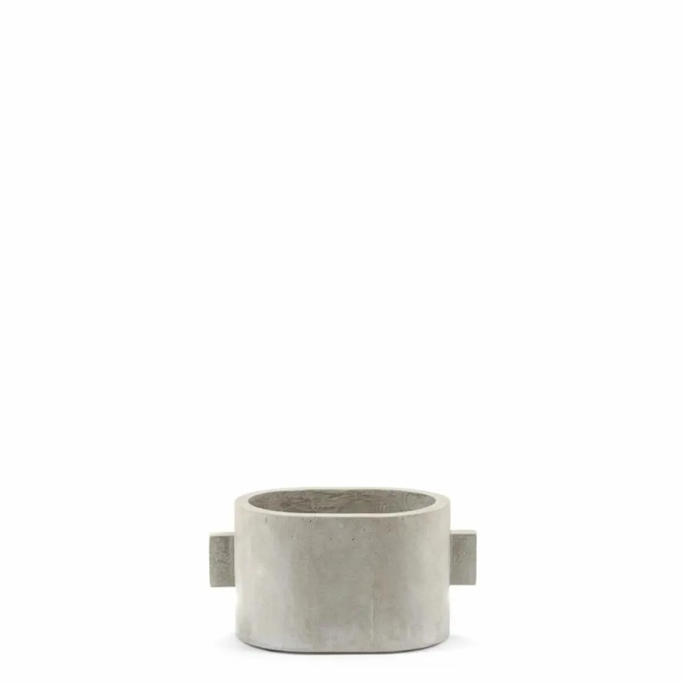 Jardinière Oval en béton | Gris