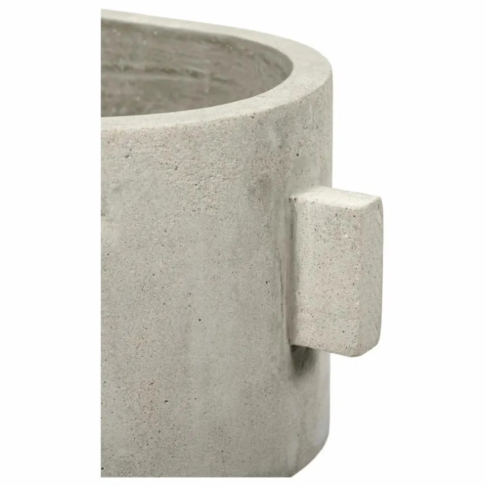 Jardinière Oval en béton | Gris