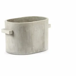 Jardinière Oval en béton | Gris