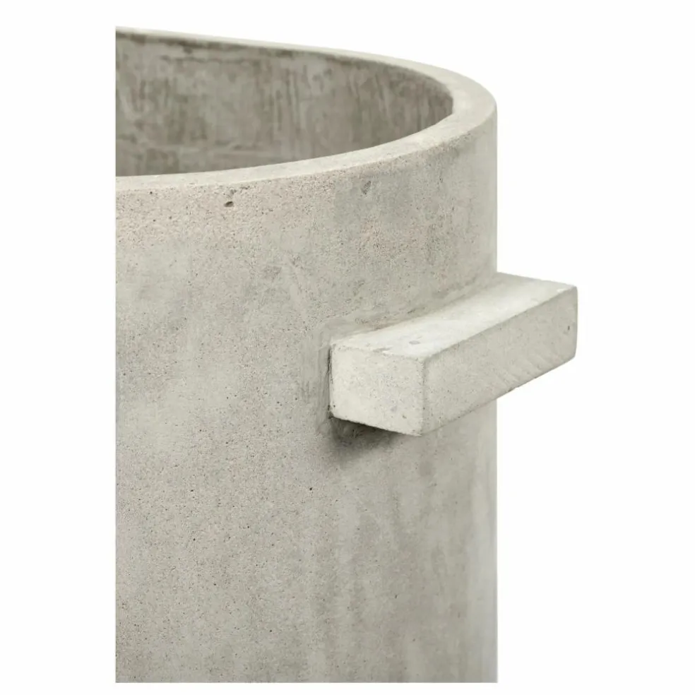 Jardinière Oval en béton | Gris