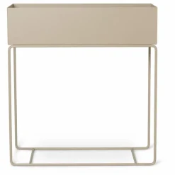 Jardinière sur pied en métal | Beige