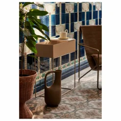 Jardinière sur pied en métal | Beige