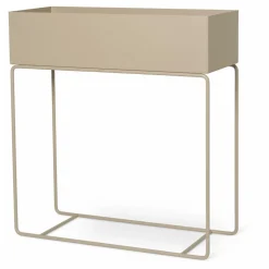 Jardinière sur pied en métal | Beige