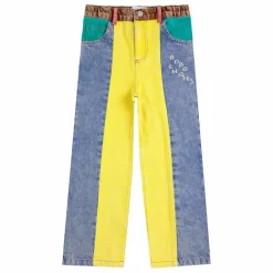 Jean Colorblock Coton Bio | Jaune