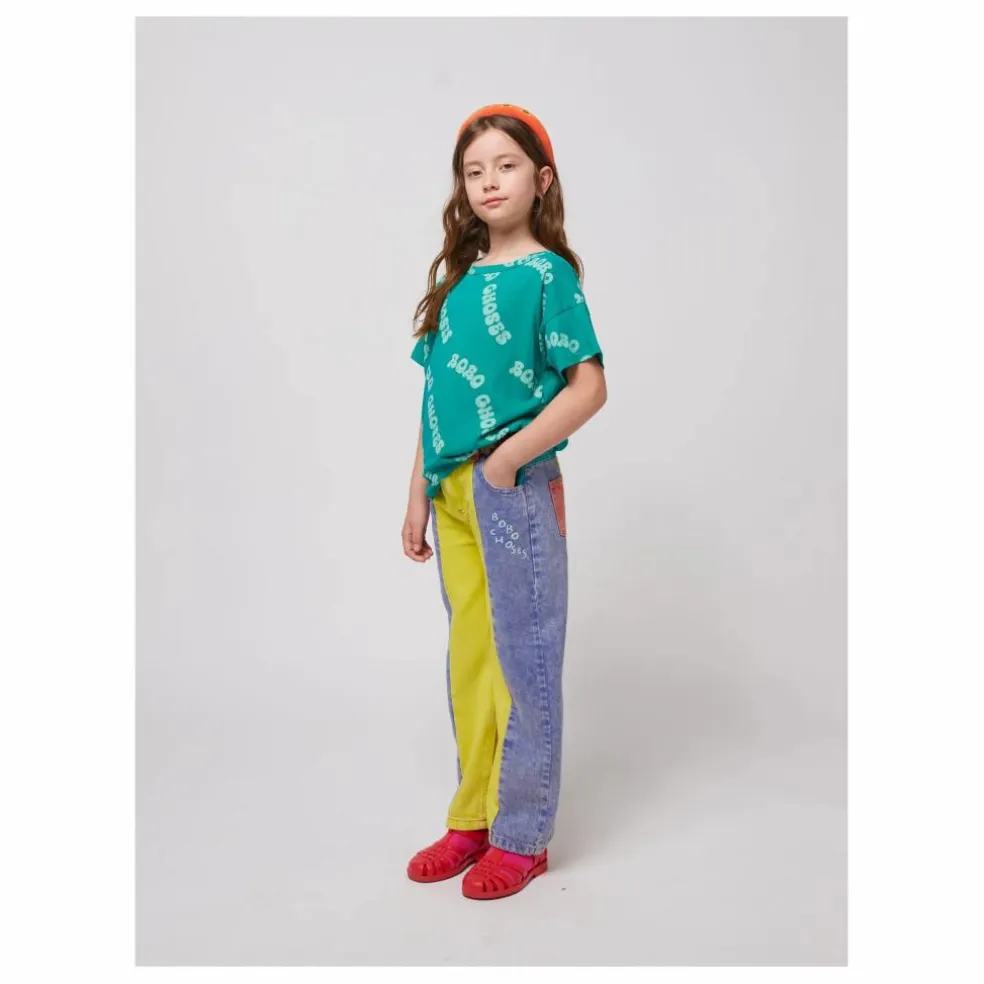 Jean Colorblock Coton Bio | Jaune