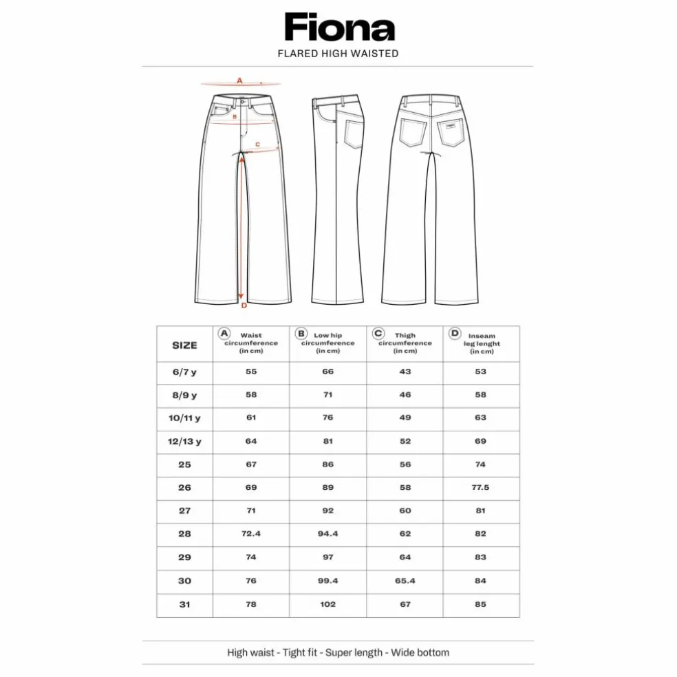 Jean Flare Fiona | Noir foncé