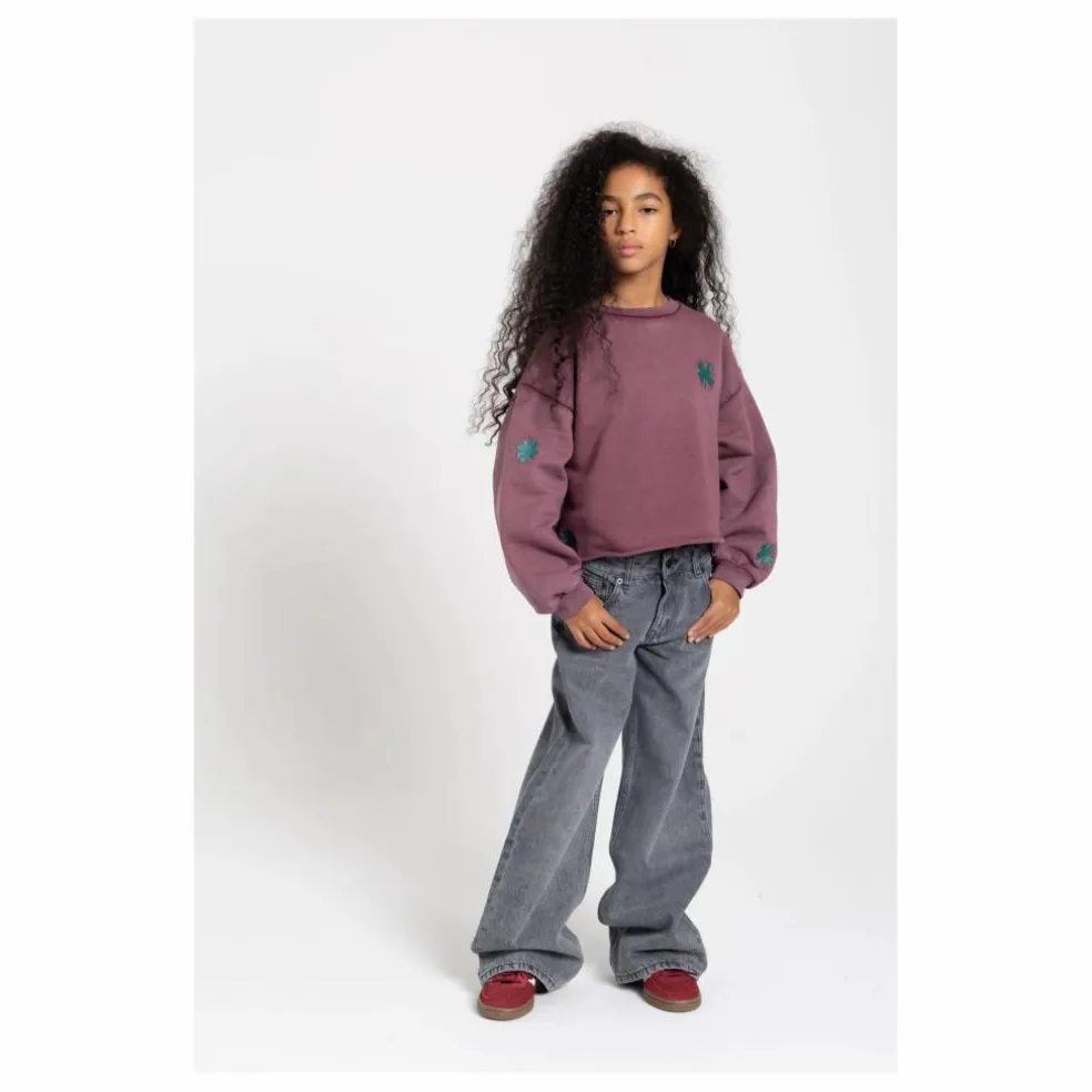 Jean Large April | Denim gris