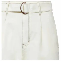 Jean Paper Bag en Coton Bio | Blanc cassé