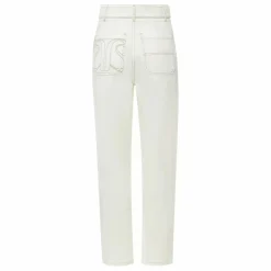 Jean Paper Bag en Coton Bio | Blanc cassé
