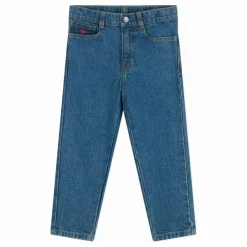 Jean Poches Brodées Coton Bio | Bleu jean
