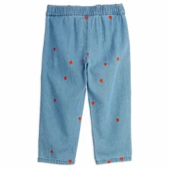 Jean Straight Mini Cœurs Coton Bio | Denim
