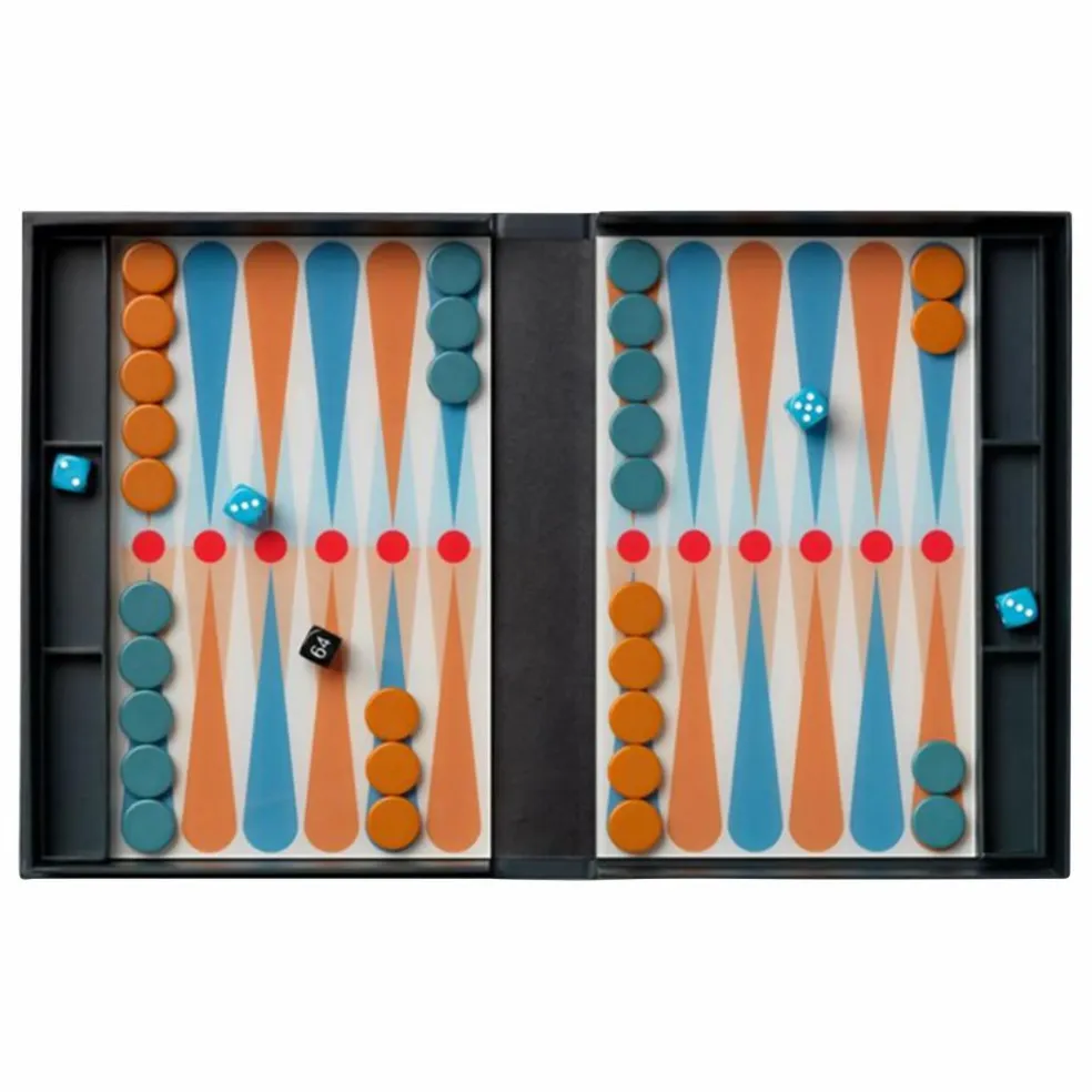 Jeu de Backgammon | Gris foncé