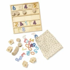 Jeu de chiffres en bois