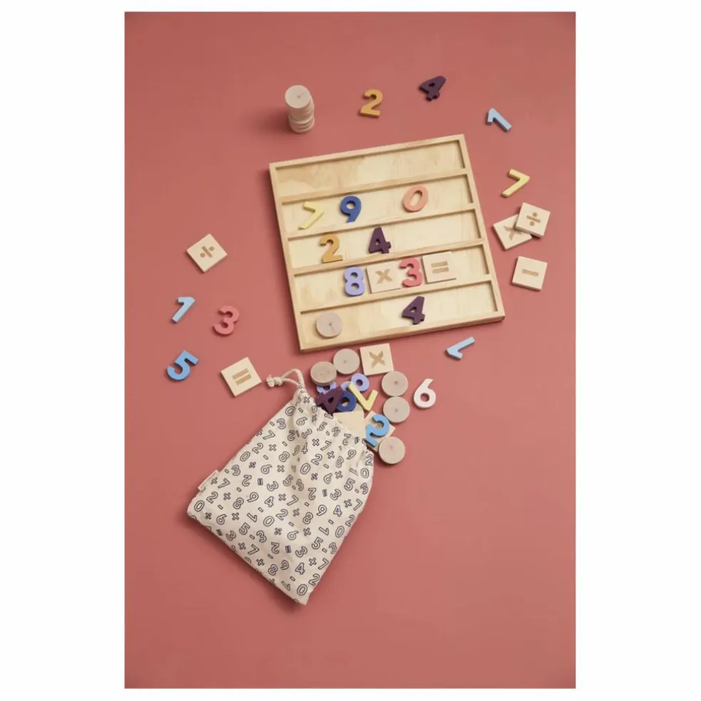 Jeu de chiffres en bois