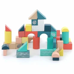Jeu de construction en bois Sous la canopée - Boîte de 54