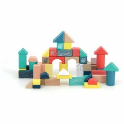 Jeu de construction en bois Sous la canopée - Boîte de 54