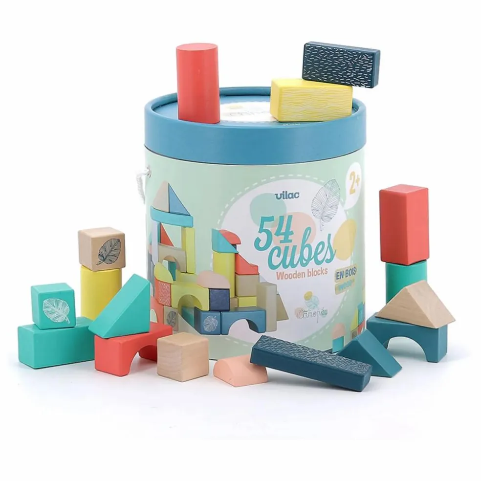 Jeu de construction en bois Sous la canopée - Boîte de 54