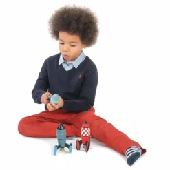 Jeu de Construction Fusées en bois - Set de 3