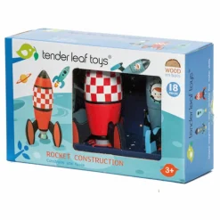 Jeu de Construction Fusées en bois - Set de 3