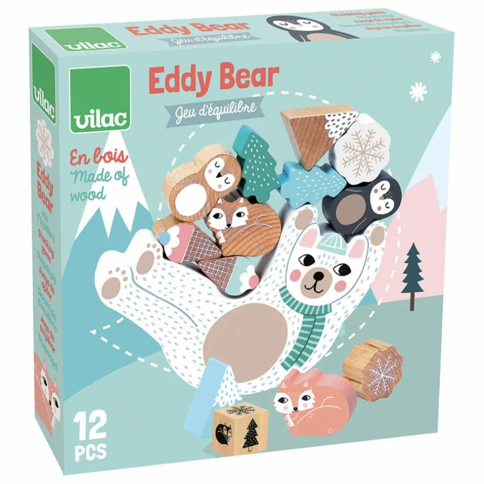 Jeu d'équilibre Eddy bear en bois - Michelle Carlslund