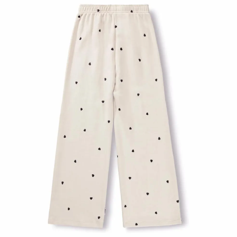 Jogger Anna Cœurs Coton Bio | Ecru