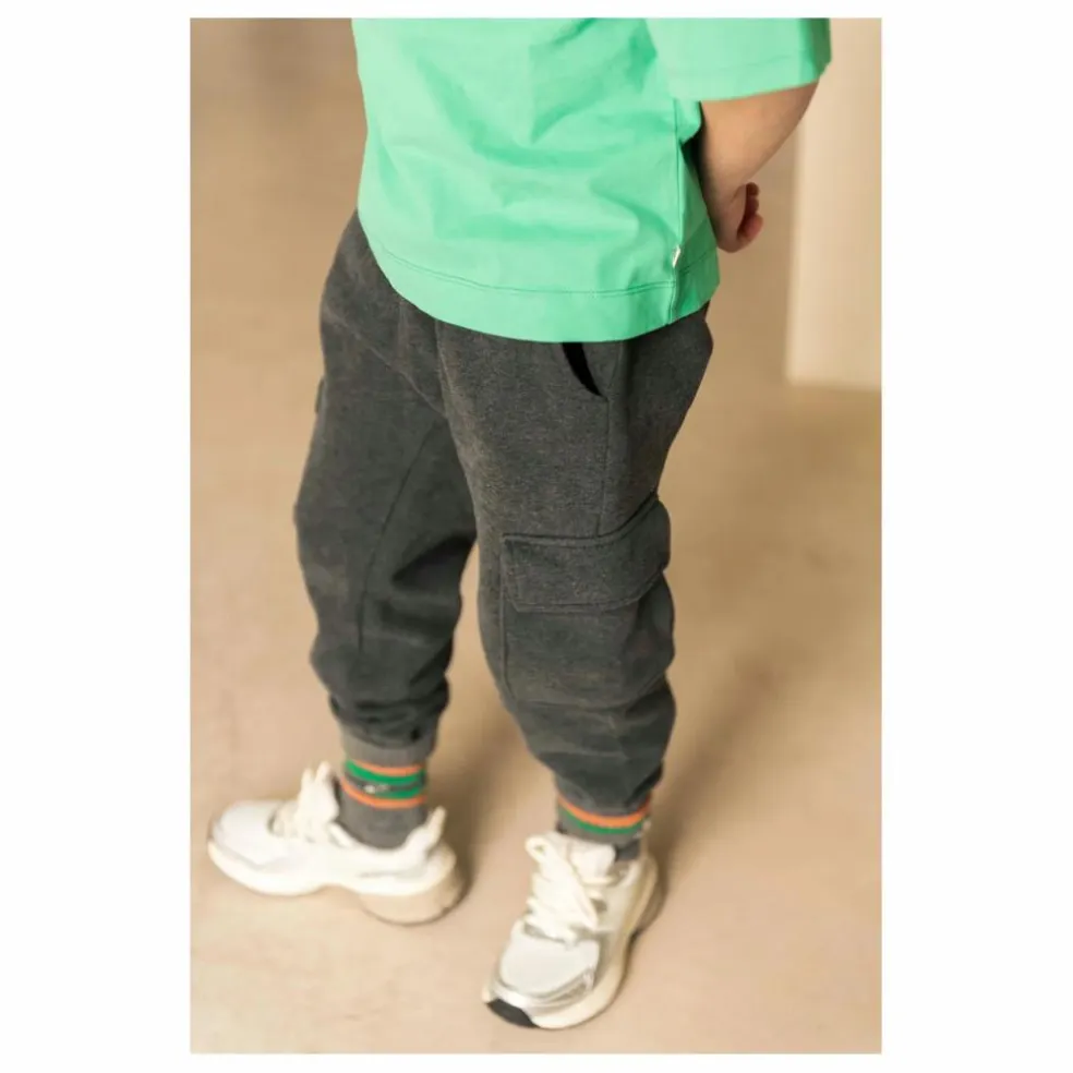 Jogger Cargo Coton Bio | Gris foncé