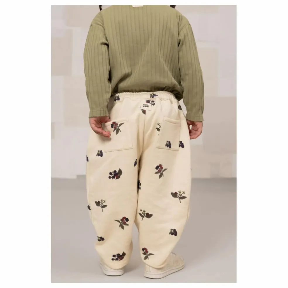 Jogger Carrot Mûres Coton Bio | Ecru