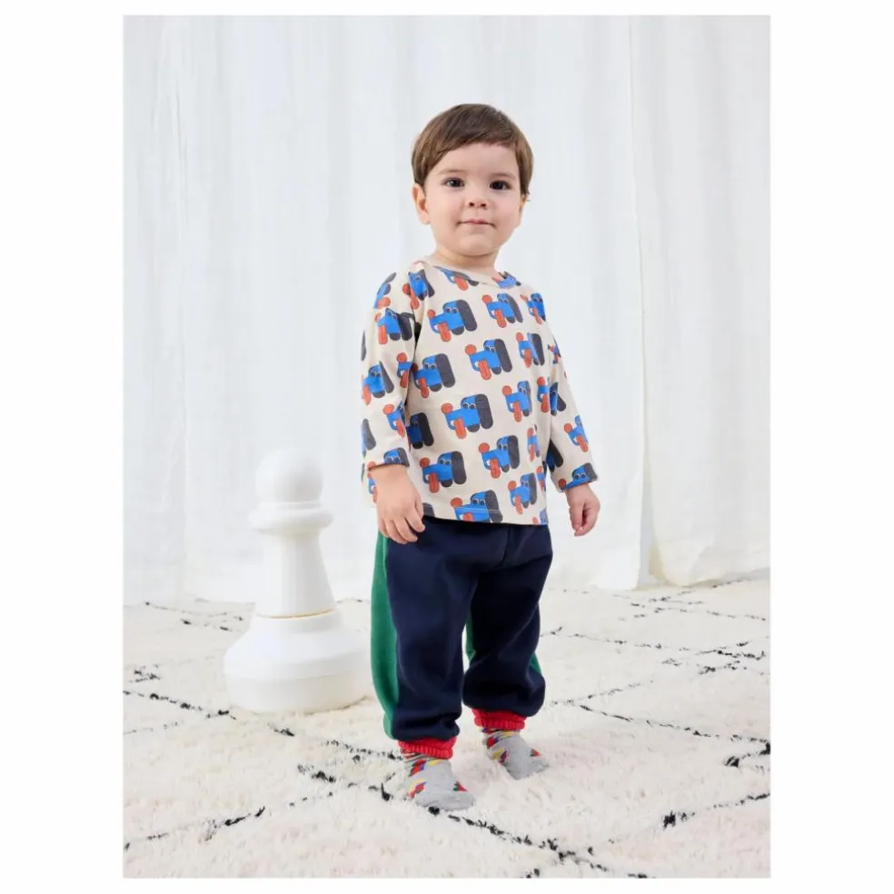 Jogger Colorblock Coton Bio | Bleu marine