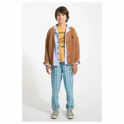 Jogger Côtelé Etoiles Coton Bio | Bleu