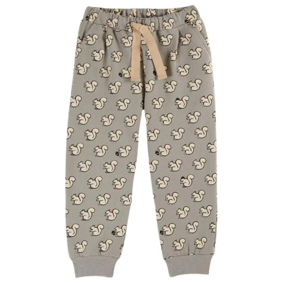 Jogger Ecureuils Coton Bio | Gris clair