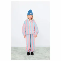 Jogger Façon Sherpa Rayé | Rose