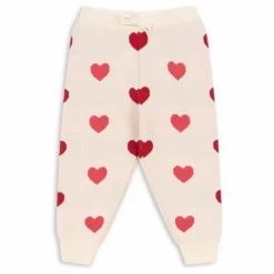 Jogger Lapis Coeurs Maille Coton Bio | Ecru