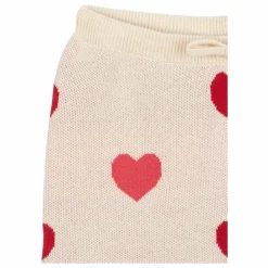 Jogger Lapis Coeurs Maille Coton Bio | Ecru