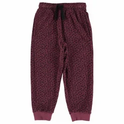 Jogger Léopard Eponge Coton Bio | Aubergine