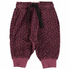 Jogger Léopard Eponge Coton Bio | Aubergine