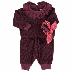 Jogger Léopard Eponge Coton Bio | Aubergine