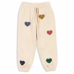 Jogger Lou Cœurs Coton Bio | Rose pêche