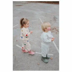 Jogger Lou Cœurs Coton Bio | Rose pêche