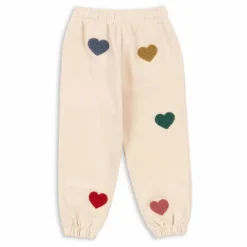 Jogger Lou Cœurs Coton Bio | Rose pêche