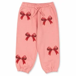 Jogger Lou Nœuds Coton Bio | Rose