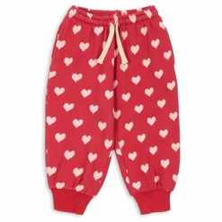Jogger Loupy Lou Cœurs Coton Bio | Rouge