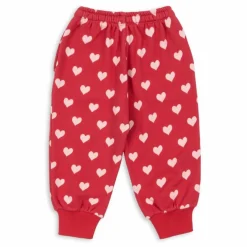 Jogger Loupy Lou Cœurs Coton Bio | Rouge