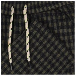 Jogger Rails Carreaux Coton Bio | Bleu nuit