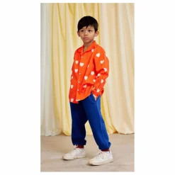 Jogger Rayé Coton Bio | Bleu roi