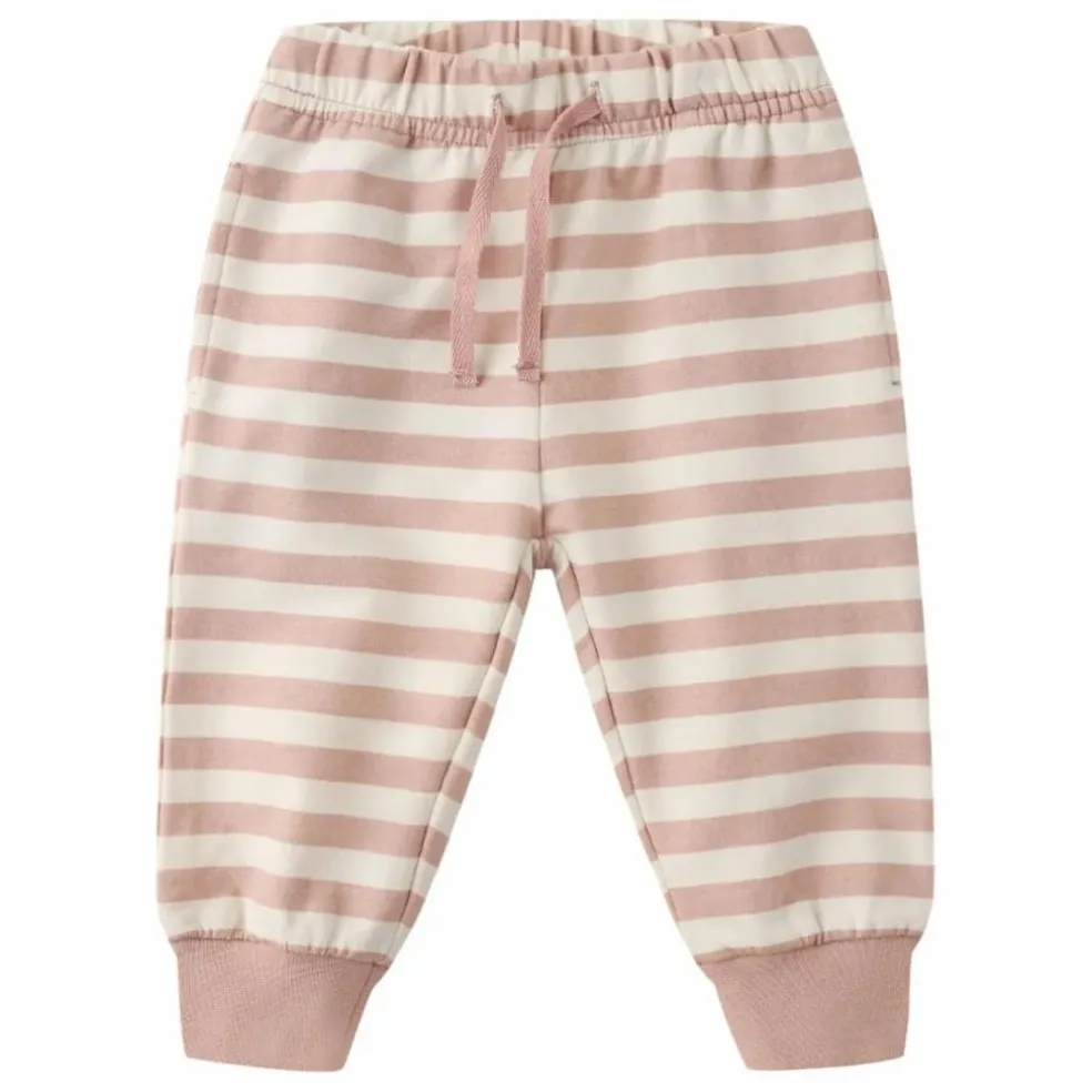 Jogger Rayé Coton Bio | Rose
