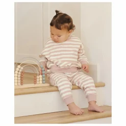Jogger Rayé Coton Bio | Rose