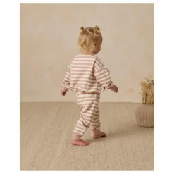 Jogger Rayé Coton Bio | Rose