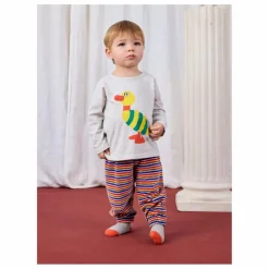 Jogger Rayé Velours | Rouge