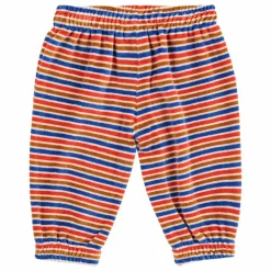 Jogger Rayé Velours | Rouge