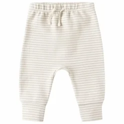 Jogger Rayures Maille Bio | Grège
